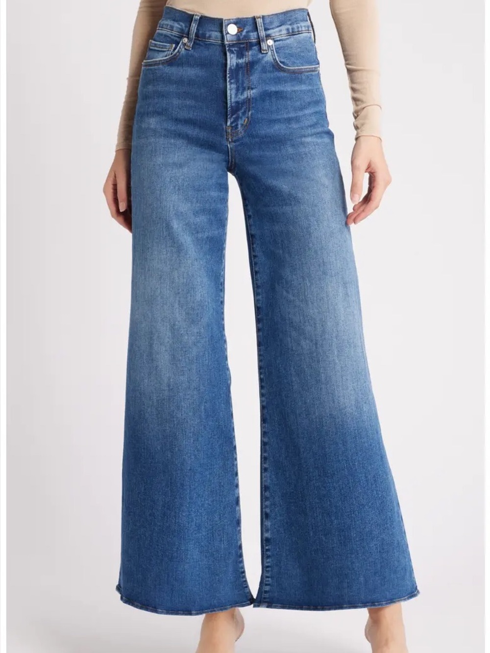Frame Le Palazzo Crop 29 light wash jeans